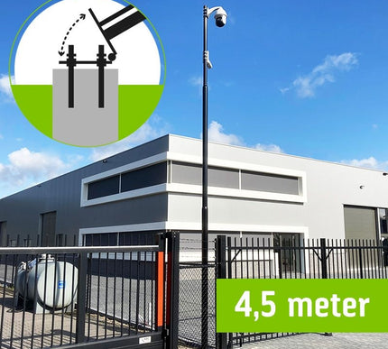 cameramast_met_kantelanker_verjongd_met_inspectieluik_4_5_meter