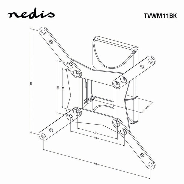 AlarmsystemExpert.co.uk Support mural TV, inclinable pour 10-32 ", max. 30Kg. 1 point d'articulation