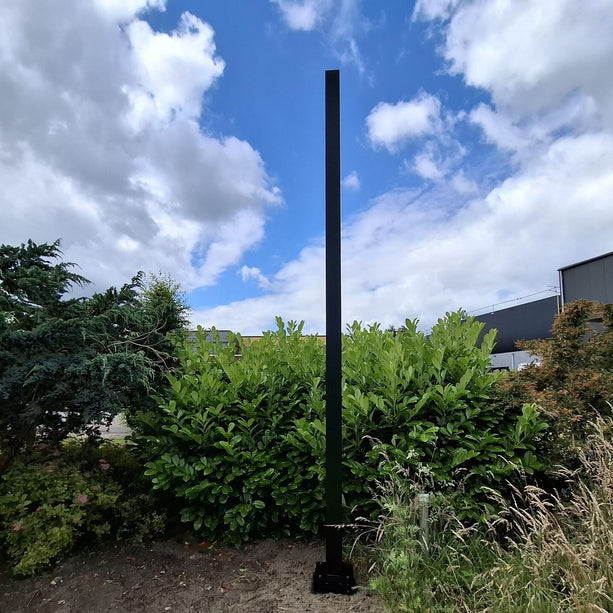 Alarm SystemExpert.co.uk Square camera mast with tilt anchor 4 meters Black