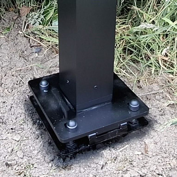 Alarm SystemExpert.co.uk Square camera mast with tilt anchor 4 meters Black