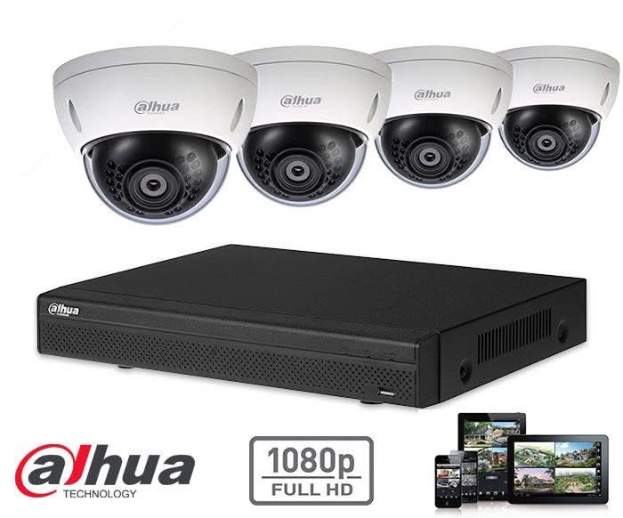 Dahua Full HD-CVI kit 4x dome 2 megapixel camera security set