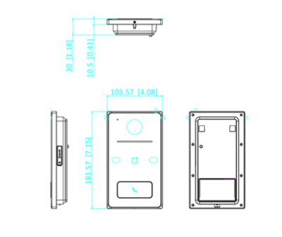 Hikvision DS-KV6133-WME1 videodeurbel Stand-alone en/of modulair, PoE/12 Volt + WiFi