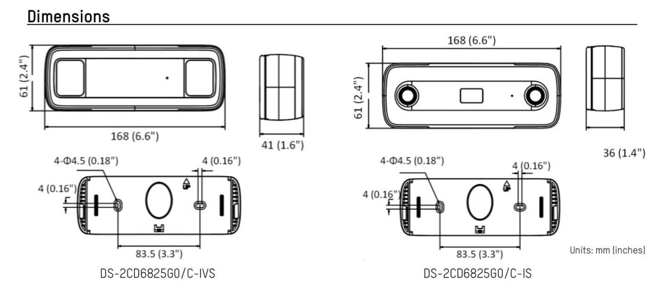 Hikvision DS-2CD6825G0/C-IS 2mp, Double objectif, Caméra d'intérieur pour le comptage de personnes