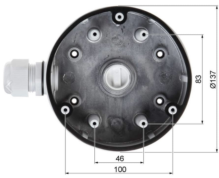 Boîtier de montage Hikvision DS-1280ZJ-DM21