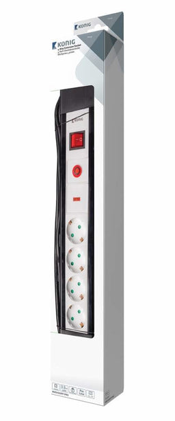 König Surge-Protected Socket Pro-Line 4-Way 3.00 m - Grounded