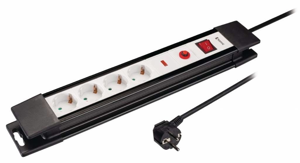 König Surge-Protected Socket Pro-Line 4-Way 3.00 m - Grounded