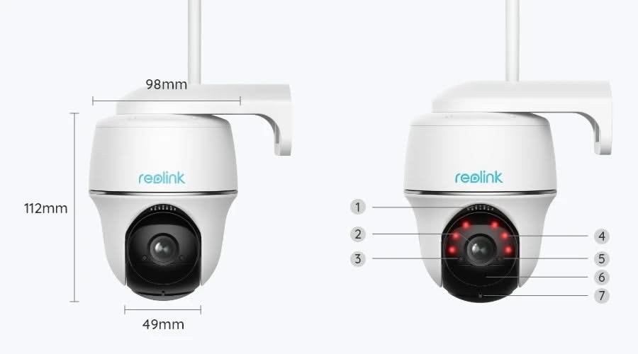 Reolink B430 5mp, drahtlose Schwenk-Neige-Dual-WiFi-Kamera auf Batterie (wiederaufladbar)