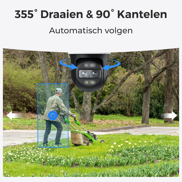 Reolink Trackmix-WiFi, caméra PTZ 4K à double objectif avec suivi des mouvements