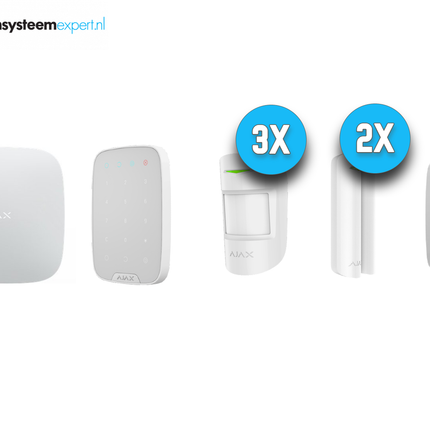 Ajax Systems Ajax Systems Alarmsysteem Kit 4 Draadloos (Wit)