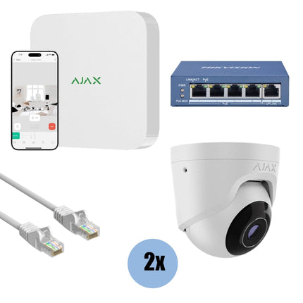 Ajax Systems Ajax Systems Kit 2x Turret, NVR and cabling
