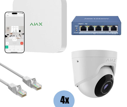 Ajax Systems Ajax Systems Kit 4x Turret, NVR und Verkabelung