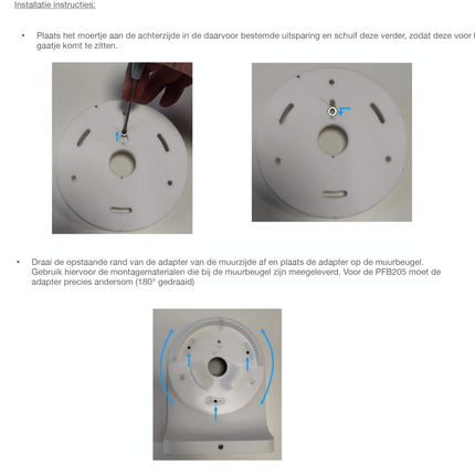 Ajax Systems Wall Bracket Adapter White for TurretCam