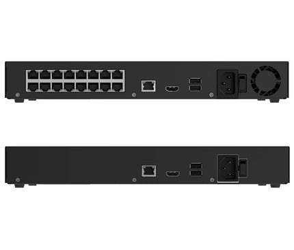 Ajax Systems Ajax Systems NVR H2D16PAC Recorder, 16 Kanäle, 16x PoE, 4K HDMI, Schwarz