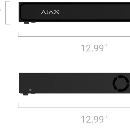 Ajax Systems Ajax Systems NVR H2DAC Recorder 16 Channels, 4K HDMI Without PoE, Black