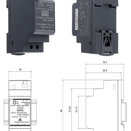 AlarmsystemExpert.nl Belt transformer 12V DC for e.g. video doorbell Ajax Doorbell & Hikvision KV6113 (DC power supply)