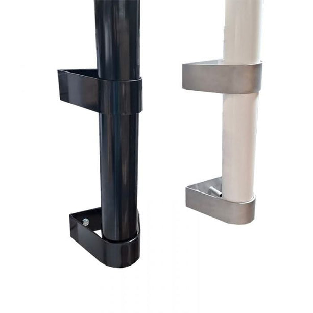 AlarmsystemExpert.co.uk Mât de caméra 2 mètres Ø 90mm avec supports muraux en acier inoxydable