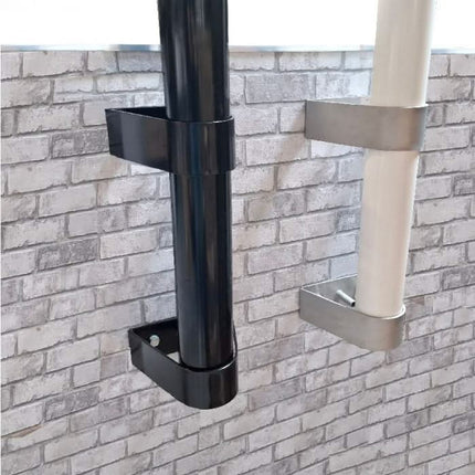 AlarmsystemExpert.de Kameramast 3 Meter Ø 90mm mit Wandhalterung aus Edelstahl