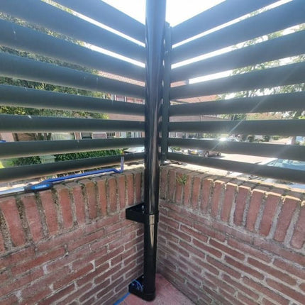 AlarmsystemExpert.de Kameramast 4 Meter Ø 90mm mit Wandhalterung aus Edelstahl