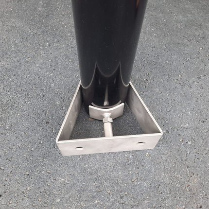 AlarmsystemExpert.de Kameramast 4 Meter Ø 90mm mit Wandhalterung aus Edelstahl