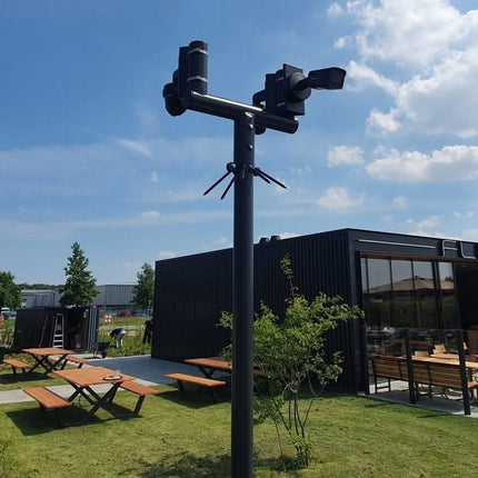 AlarmsystemExpert.nl Kameramast T-Stück 90mm Farbe weiß Ral9010