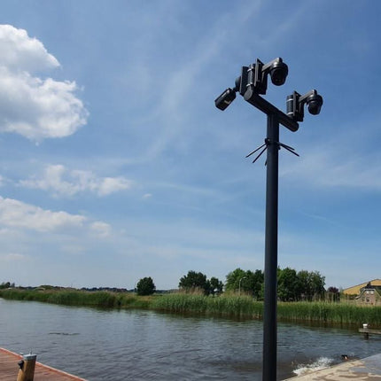 AlarmsystemExpert.nl Kameramast T-Stück 90mm Farbe weiß Ral9010