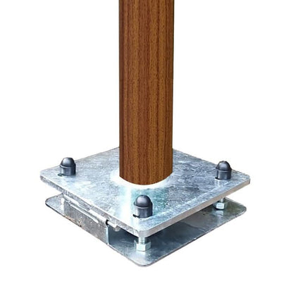 AlarmsysteemExpert.nl AlarmsysteemExpert.nl Donker houtstructuur cameramast met kantelanker 4 meter