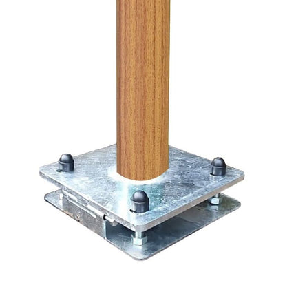 AlarmsysteemExpert.nl AlarmsysteemExpert.nl Lichte houtstructuur cameramast met kantelanker 4 meter