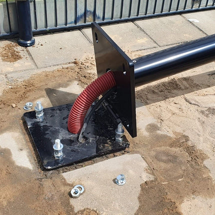 AlarmsysteemExpert.nl AlarmsysteemExpert.nl Lichte houtstructuur cameramast met kantelanker 3 meter