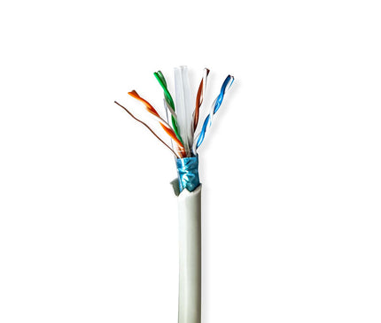 AlarmsysteemExpert.nl AlarmsysteemExpert.nl Câble réseau CAT6 F/UTP, 100 m en rouleau, 100 % cuivre, conducteurs massifs