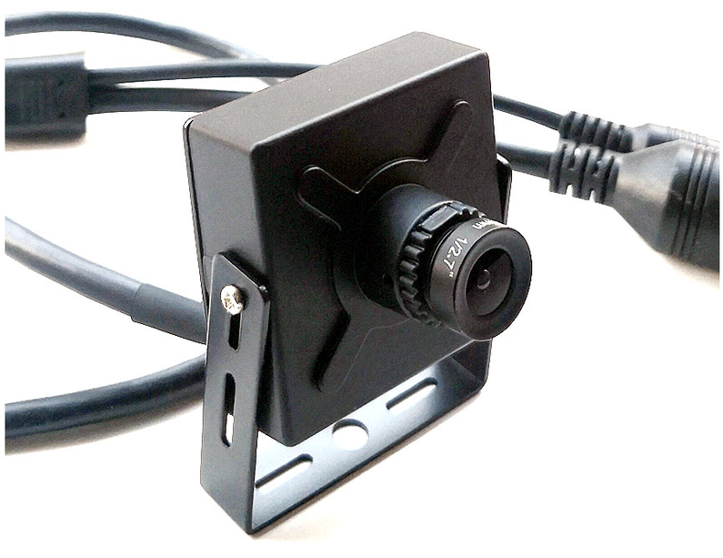 Alarm SystemExpert.co.uk Caméra IP à sténopé 4Mp, téléobjectif 16mm, angle de vue 22degrés, PoE, Microphone