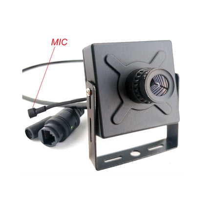 Alarm SystemExpert.co.uk Pinhole IP camera 4Mp, 16mm telephoto lens, viewing angle 22degrees, PoE, Microphone