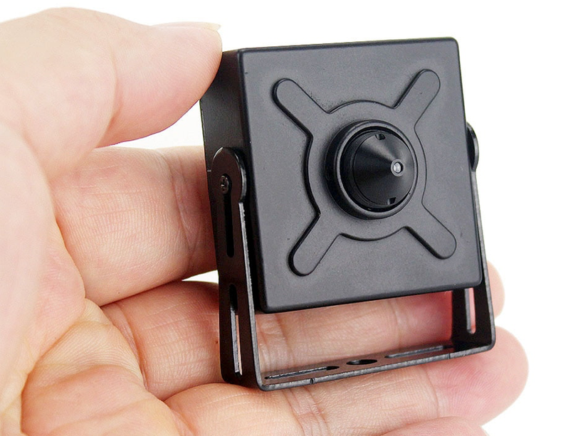 Alarm SystemExpert.co.uk Caméra IP à sténopé 4Mp, angle de vue 75 degrés, objectif 3,7mm, PoE, microphone