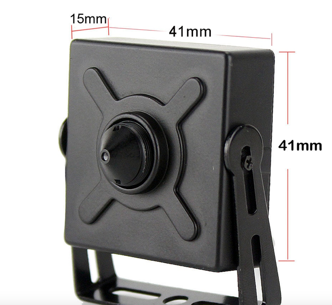 Alarm SystemExpert.co.uk Caméra IP à sténopé 4Mp, angle de vue 75 degrés, objectif 3,7mm, PoE, microphone