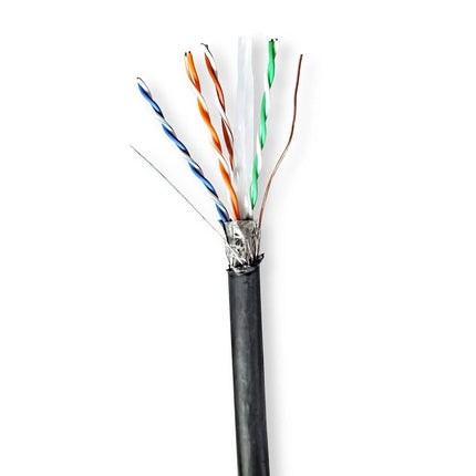 AlarmsystemExpert.de S/FTP CAT6 Kabel für den Außenbereich auf Trommel 305 m, 100% Kupfer, Massive Adern