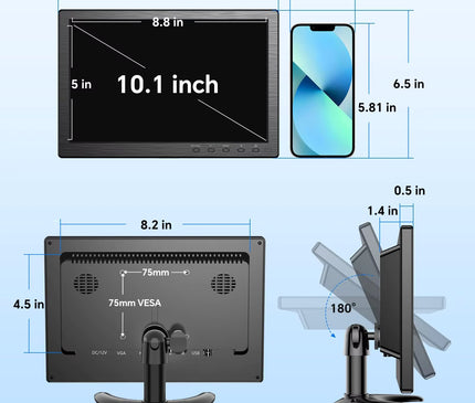 Alarm SystemExpert.nl Alarm SystemExpert.nl TFT 10" Full HD monitor incl. stand