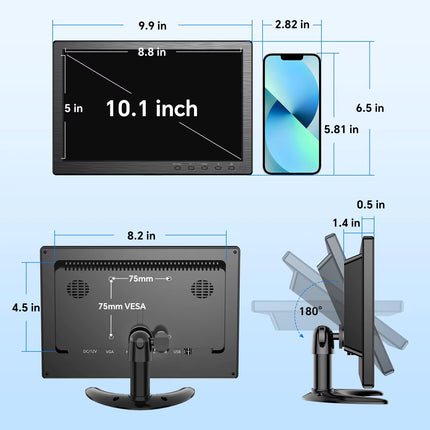 Alarm SystemExpert.de TFT 10" Full HD Monitor inkl. Standfuß