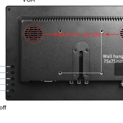 AlarmSystemExpert.de TFT 13" Full HD Monitor inkl. Halterung für Wand oder Schreibtisch DEMO MODEL