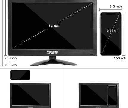 AlarmSystemExpert.co.uk Moniteur TFT 13" Full HD avec support de montage pour le mur ou le bureau MODÈLE DE DÉMONSTRATION