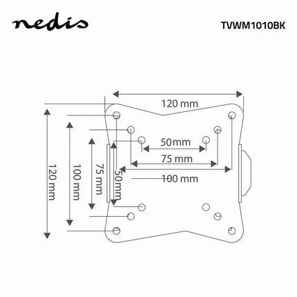 Alarm SystemExpert.nl Alarm SystemExpert.nl TV Wall Bracket, fixed 13-27", max. 30Kg. Small wall clearance 20mm