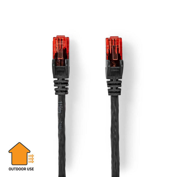 Alarm SystemExpert.nl Alarm SystemExpert.nl UTP CAT6 network cable 20mtr Outdoor cable PE sheath black
