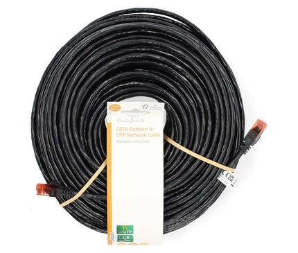 Alarm SystemExpert.nl Alarm SystemExpert.nl UTP CAT6 network cable 20mtr Outdoor cable PE sheath black