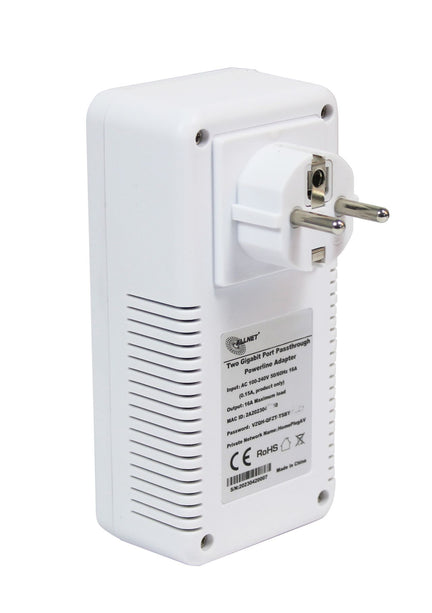 AlarmsysteemExpert.nl ALLNET Powerline adapter set 1200Mbit Bridge RJ45 SmartLink