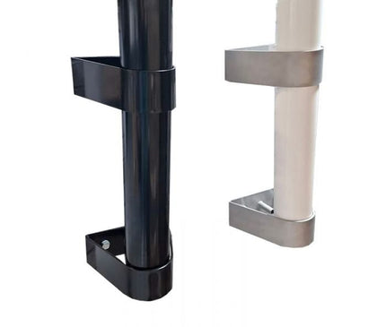 Alarm SystemExpert.co.uk Mât de caméra 2 mètres Ø 90mm avec supports muraux en acier inoxydable