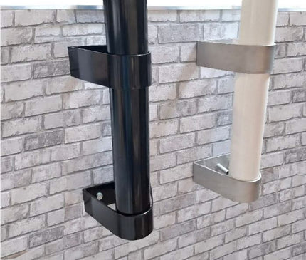Alarm SystemExpert.co.uk Mât de caméra 2 mètres Ø 90mm avec supports muraux en acier inoxydable
