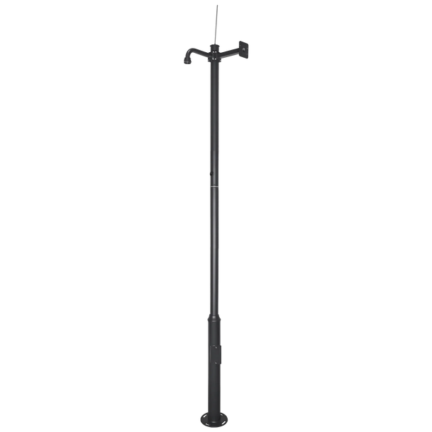 AlarmsystemExpert.co.uk Mât de caméra 4.5m Gris foncé, Acier galvanisé, Paratonnerre