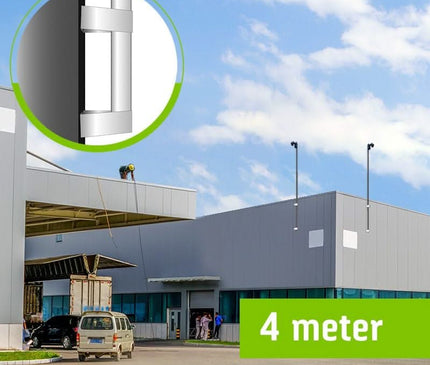 Alarm SystemExpert.nl Alarm SystemExpert.nl Mât de caméra 4 mètres Ø 90mm avec supports muraux en acier inoxydable