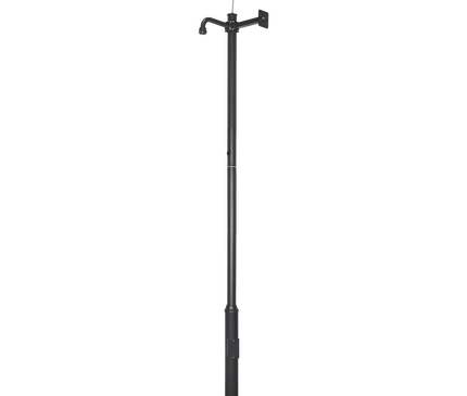 AlarmsysteemExpert.nl Mât pour caméra 4,5 m, gris anthracite, acier galvanisé, paratonnerre