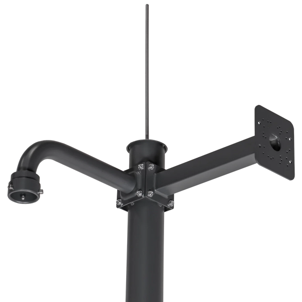 AlarmsysteemExpert.nl Mât pour caméra 4,5 m, gris anthracite, acier galvanisé, paratonnerre