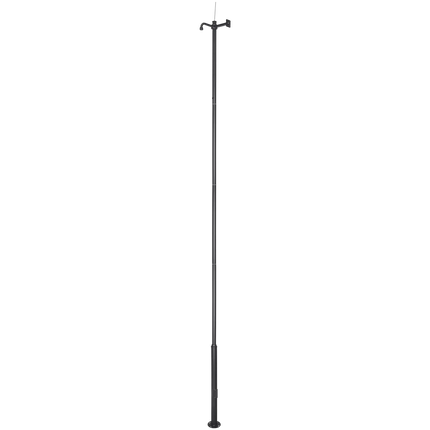 AlarmsysteemExpert.nl Cameramast 6 meter antracietgrijs, Gegalvaniseerd staal, Bliksemafleider