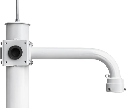 AlarmsysteemExpert.nl Cameramast 6 meter Wit, Gegalvaniseerd staal, Bliksemafleider